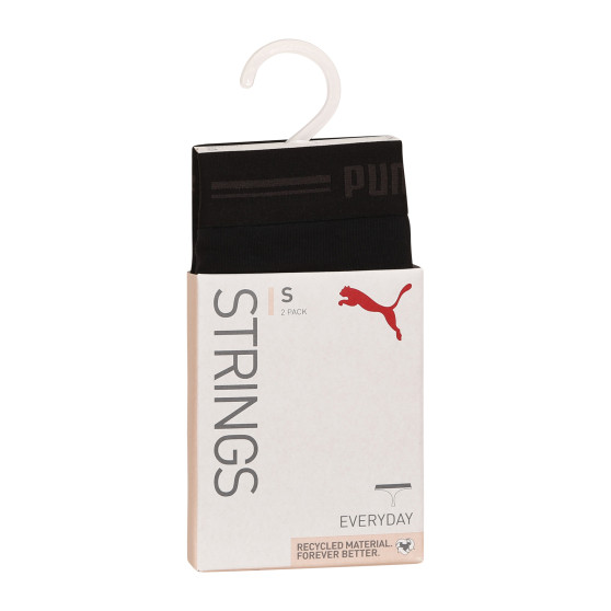 2PACK dames string Puma zwart (701221339 001)