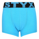 Kinderboxershort Styx sportelastiek lichtblauw (GJ1169)