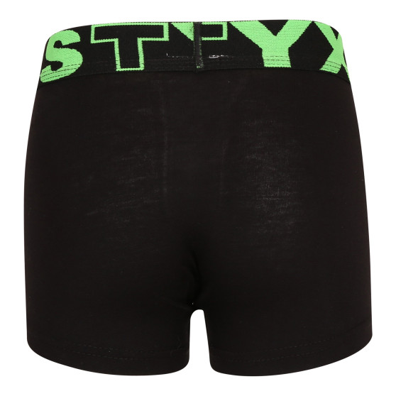 Kinderboxershort Styx sport elastisch zwart (GJ962)