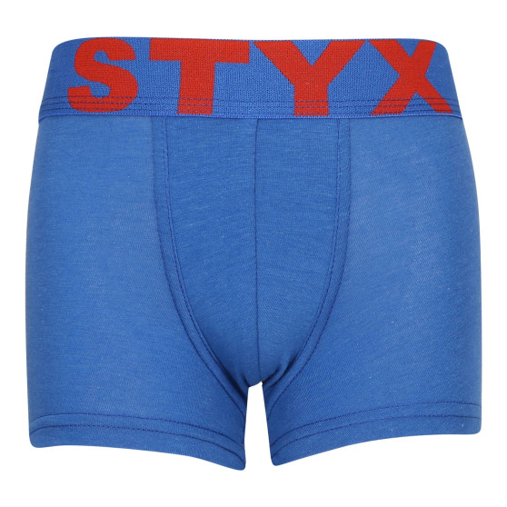 Kinderboxershort Styx sportelastiek blauw (GJ967)