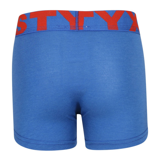 Kinderboxershort Styx sportelastiek blauw (GJ967)