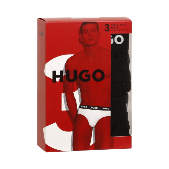 3PACK herenslip HUGO zwart (50469763 001)