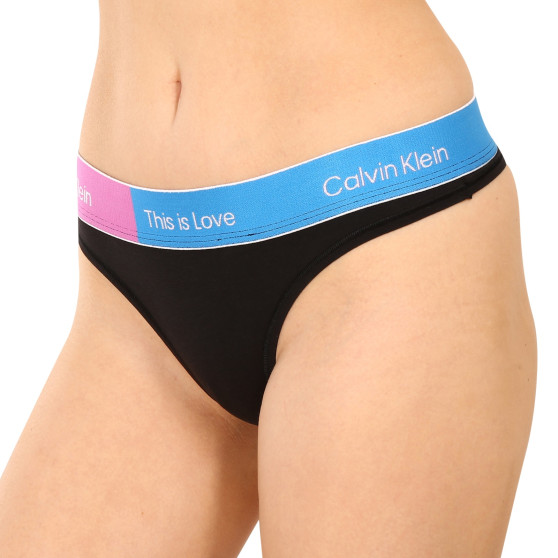 Dames string Calvin Klein zwart (QF7255E-UB1)