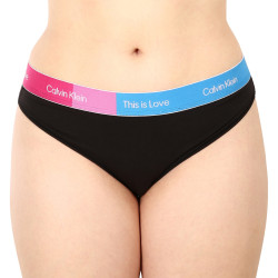 Dames string Calvin Klein oversized zwart (QF7279E-UB1)