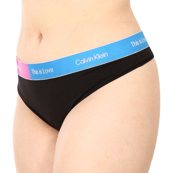 Dames string Calvin Klein oversized zwart (QF7279E-UB1)