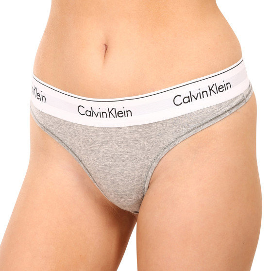 Dames string Calvin Klein grijs (F3786E-020)