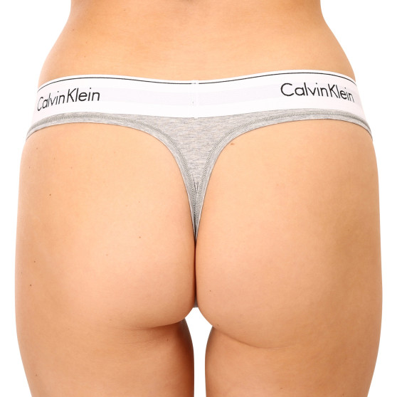 Dames string Calvin Klein grijs (F3786E-020)