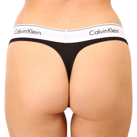 Dames string Calvin Klein zwart (F3786E-001)