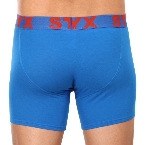 Herenboxershort Styx lang sportelastisch blauw (U1167)