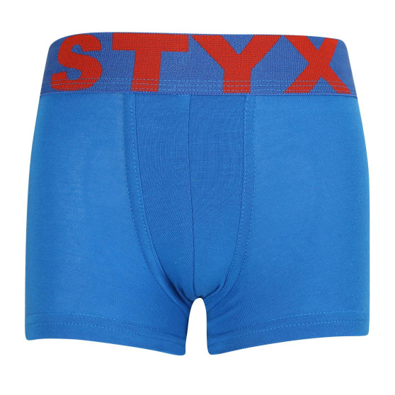 Kinderboxershort Styx sportelastiek blauw (GJ1167)