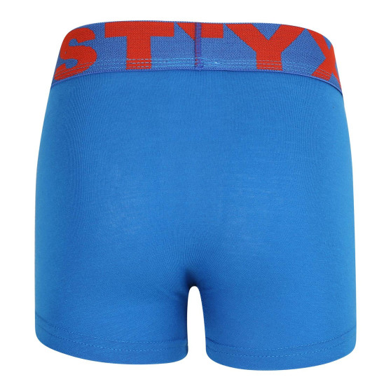 Kinderboxershort Styx sportelastiek blauw (GJ1167)