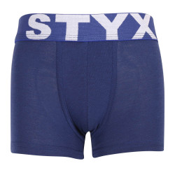 Kinderboxershort Styx sportelastiek donkerblauw (GJ968)