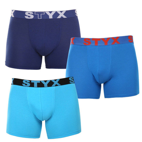 3PACK herenboxershort Styx lang sportelastisch meerkleurig (3U96897)