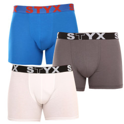 3PACK herenboxershort Styx lang sportelastisch meerkleurig (3U10137)