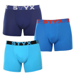 3PACK herenboxershort Styx sport rubber oversized blauw (3R96879)