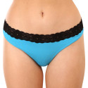 Dames string Styx met kant blauw (ITK1169)