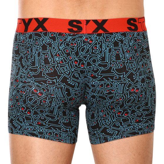 Herenboxershort Styx lang kunst sport rubber doodle (U1256)