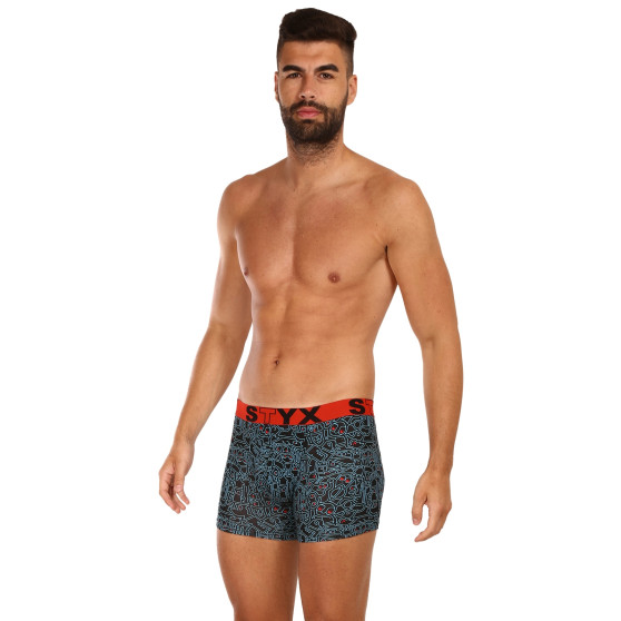 Herenboxershort Styx lang kunst sport rubber doodle (U1256)