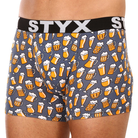 Heren boxershorts Styx lange kunst sport rubber bier (U1357)