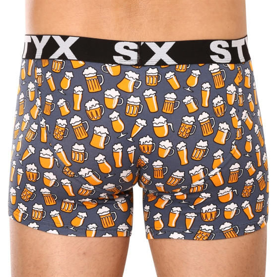 Heren boxershorts Styx lange kunst sport rubber bier (U1357)