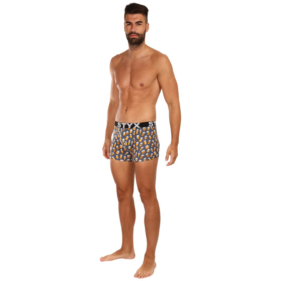 Heren boxershorts Styx lange kunst sport rubber bier (U1357)