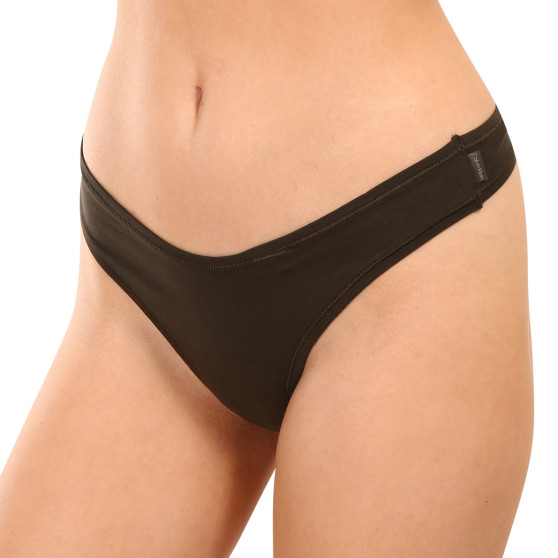 Dames String Calvin Klein donkergroen (QD3954E-9MD)