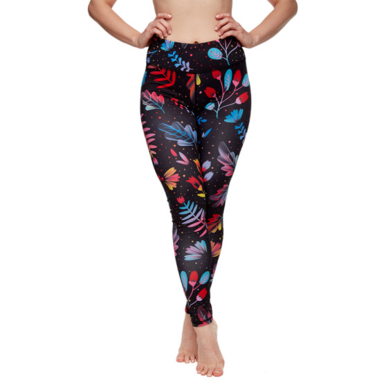 Vrolijke dames legging Dedoles fitness Neon bloemen (D-W-AW-LGS-C-RP-1098)