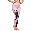 Vrolijke dames legging Dedoles fitness Roze katten (D-W-AW-LGS-C-RP-0079)