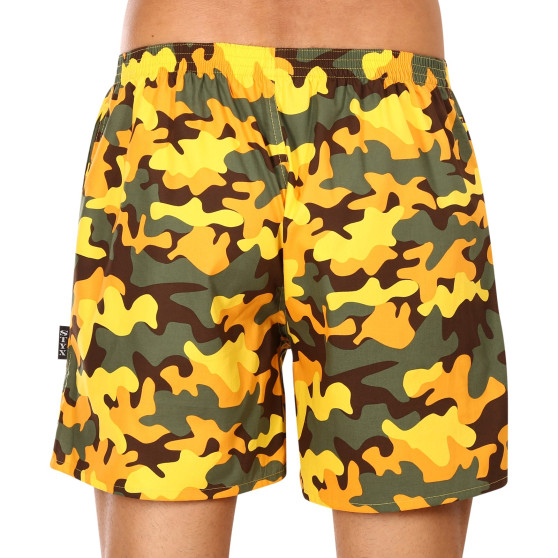 Herenhomeshort met zakken Styx camouflage geel (D1559)