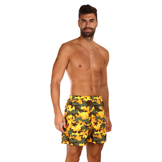 Herenhomeshort met zakken Styx camouflage geel (D1559)