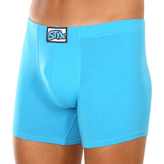 Herenboxershort Styx lang classic rubber lichtblauw (F1169)