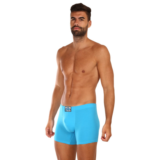 Herenboxershort Styx lang classic rubber lichtblauw (F1169)