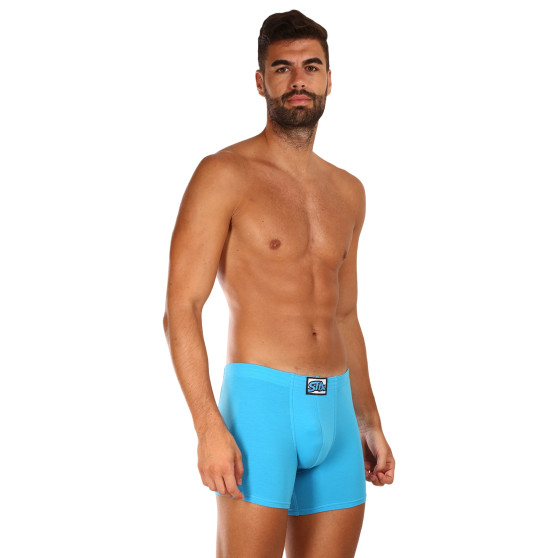 Herenboxershort Styx lang classic rubber lichtblauw (F1169)