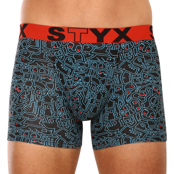 3PACK herenboxershort Styx lang kunst sport elastisch meerkleurig (3U12672)