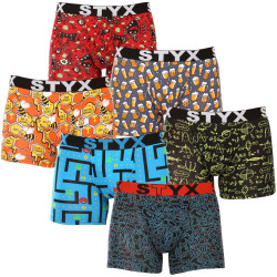 6PACK herenboxershort Styx lang kunst sport elastisch meerkleurig (6U12697124)