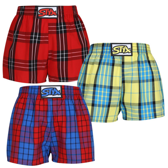 3PACK kindershort Styx classic elastisch meerkleurig (3J10123)