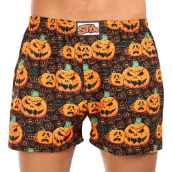 Herenboxershort Styx kunst klassieke rubber Halloween pompoen (A1755)