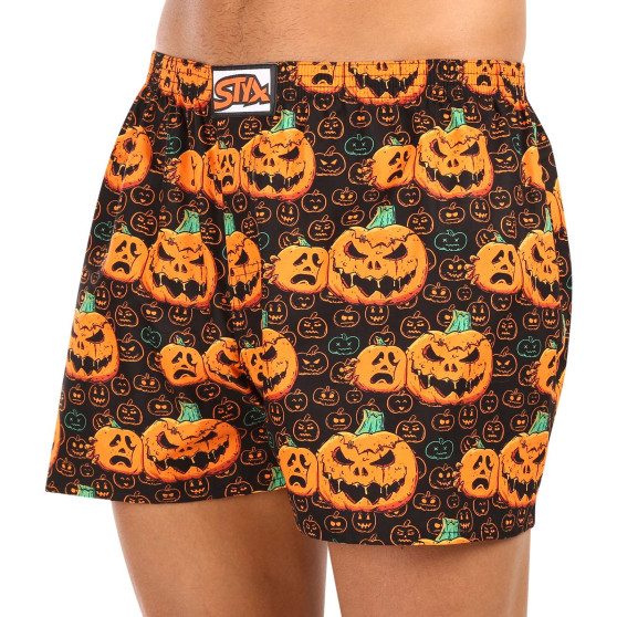 Herenboxershort Styx kunst klassieke rubber Halloween pompoen (A1755)