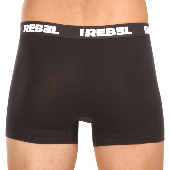 5PACK herenboxershort Nedeto Rebel zwart (5NBR001)