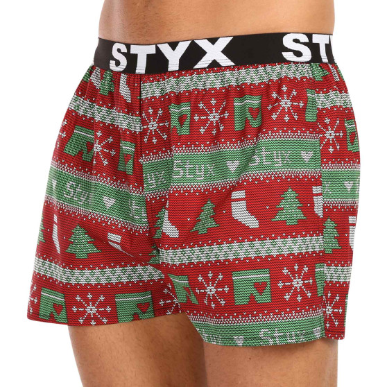 Herenboxershort Styx kunst sport elastische kerst gebreid (B1658)