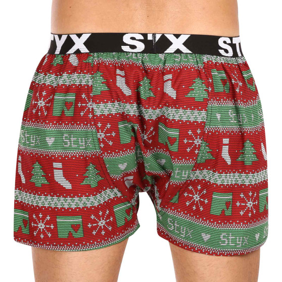 Herenboxershort Styx kunst sport elastische kerst gebreid (B1658)