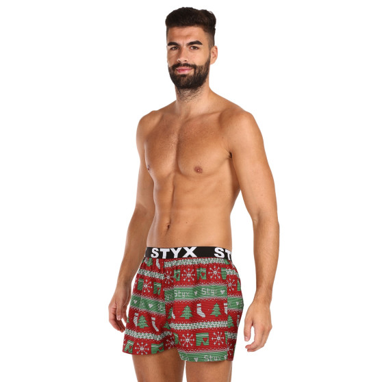 Herenboxershort Styx kunst sport elastische kerst gebreid (B1658)