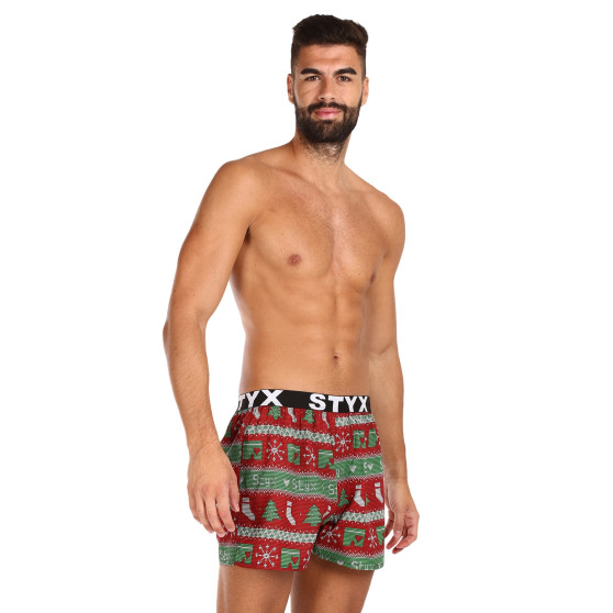 Herenboxershort Styx kunst sport elastische kerst gebreid (B1658)