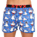 Herenboxershort Styx kunst sport rubber kerst sneeuwpoppen (B1751)