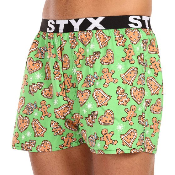 Herenboxershort Styx kunst sport rubber kerst peperkoek (B1753)