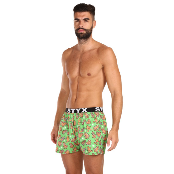 Herenboxershort Styx kunst sport rubber kerst peperkoek (B1753)