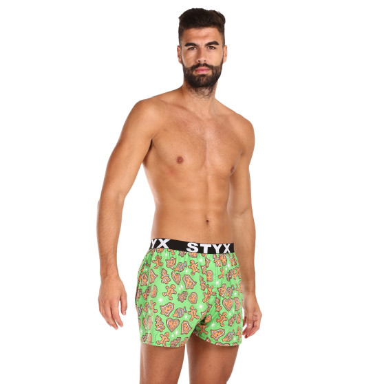 Herenboxershort Styx kunst sport rubber kerst peperkoek (B1753)