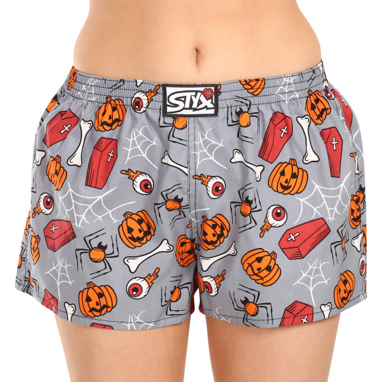 Damesboxershorts Styx kunst klassieke rubberen Halloween doodskist (K1752)