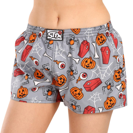 Damesboxershorts Styx kunst klassieke rubberen Halloween doodskist (K1752)