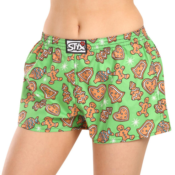 Damesboxershorts Styx art classic rubber Christmas gingerbread (K1753)